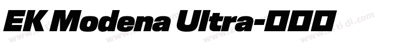 EK Modena Ultra字体转换